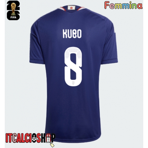 Giappone Takefusa Kubo #8 Prima Maglia Femmina Mondiali 2026 Manica Corta